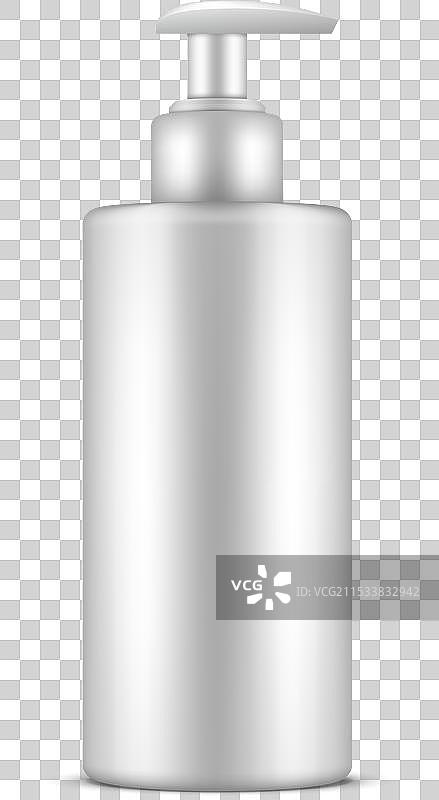 白色光滑瓶子分配器泵盖肥皂乳液图片素材