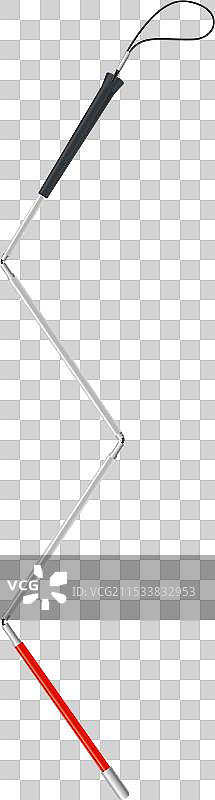 折叠式手杖，适合盲人和残疾人士使用图片素材