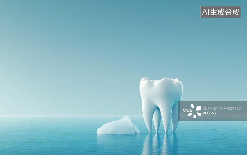 【AI数字艺术】牙齿健康主题商业背景图片素材