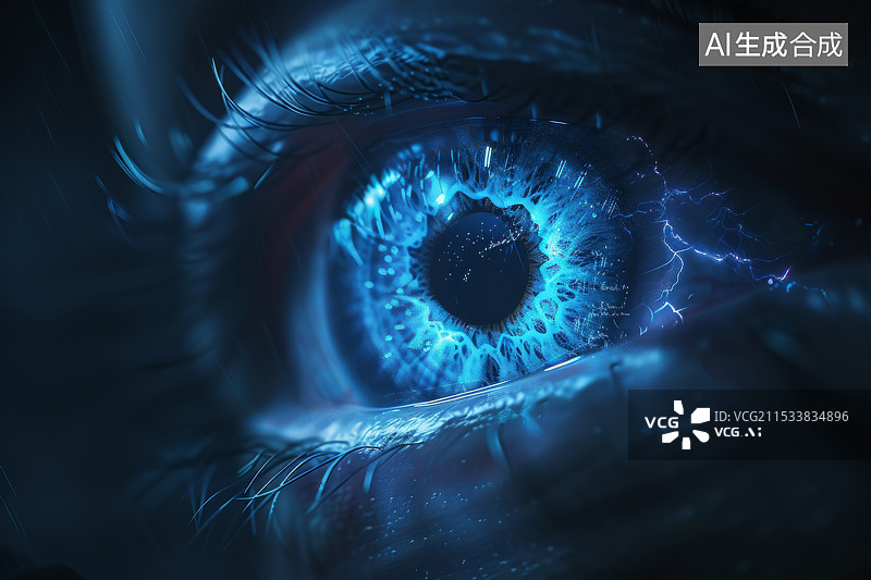 【AI数字艺术】一只眼睛图片素材