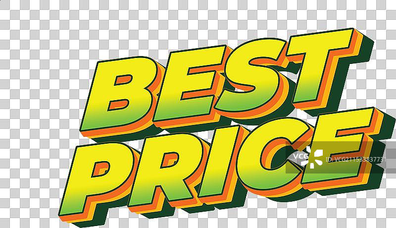 3D效果的最佳价格文字效果，带有眼睛元素图片素材