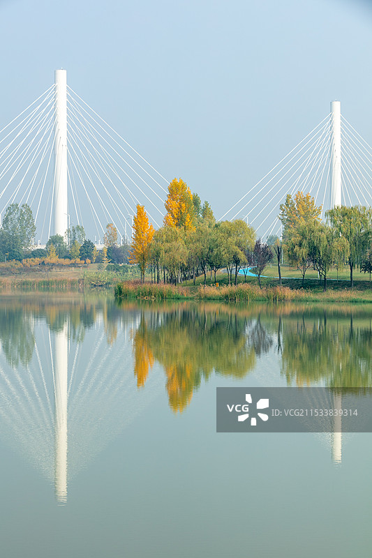 沣河秋景图片素材