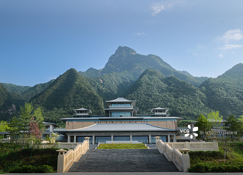 圭峰山下西安版本馆图片素材