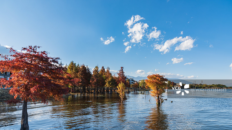 云南省大理市洱海才村码头风光图片素材