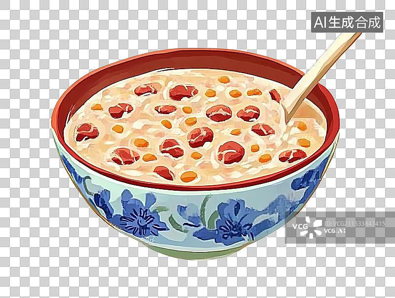 【AI数字艺术】手绘卡通插画腊八粥图片素材