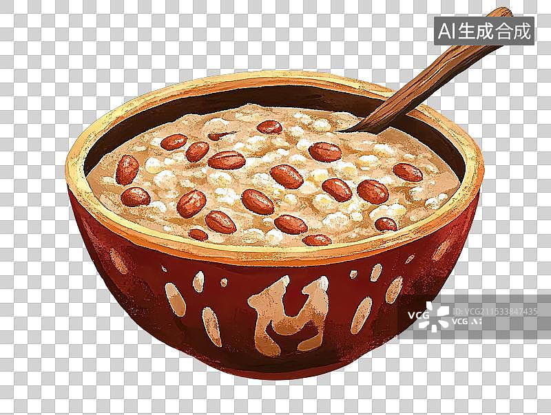 【AI数字艺术】手绘卡通插画腊八粥图片素材