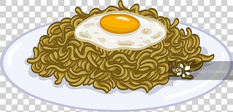 炒面涂鸦艺术图片素材