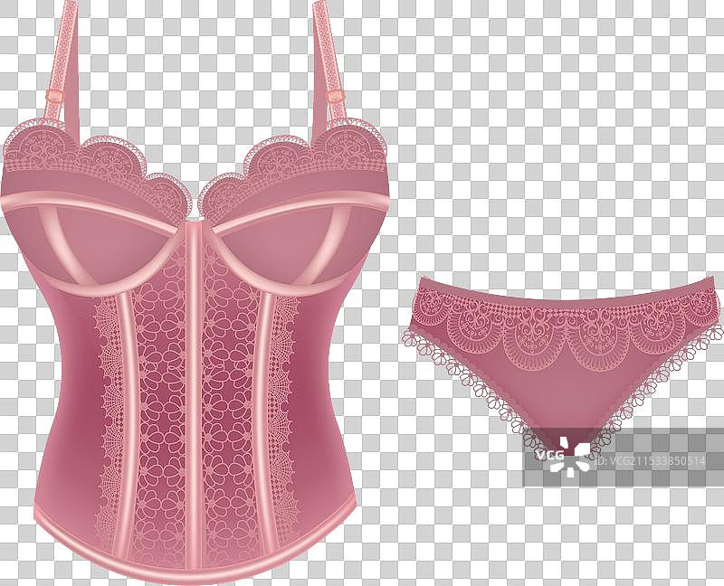 粉色女性内衣套装图片素材