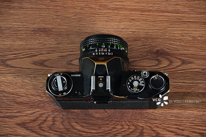 复古老式胶片相机的特写镜头图片素材
