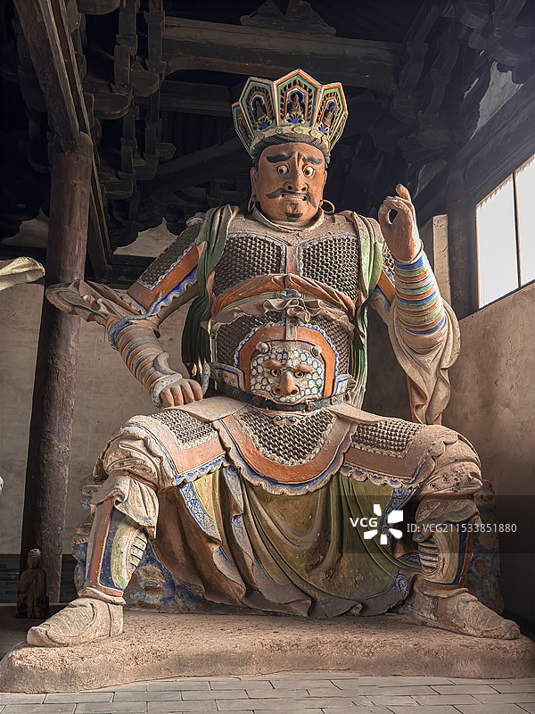山西古建筑 大同善化寺 四大天王彩塑图片素材