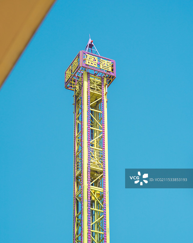 跳楼机、局部特写、特写、人、惊吓图片素材