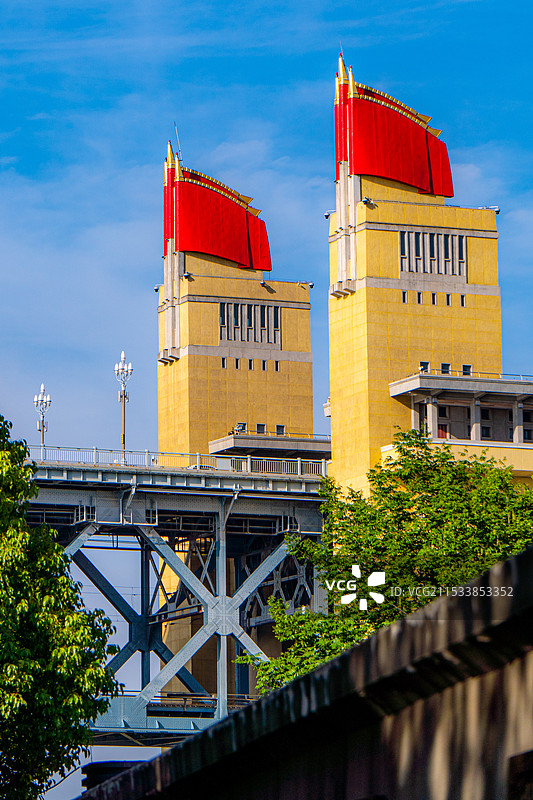 南京长江大桥桥头堡图片素材