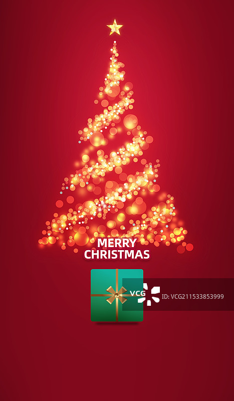 发光的圣诞树图片素材