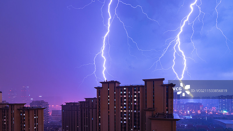 雷暴闪电图片素材
