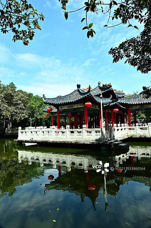 深圳龙园亭台楼阁的典雅与精致图片素材