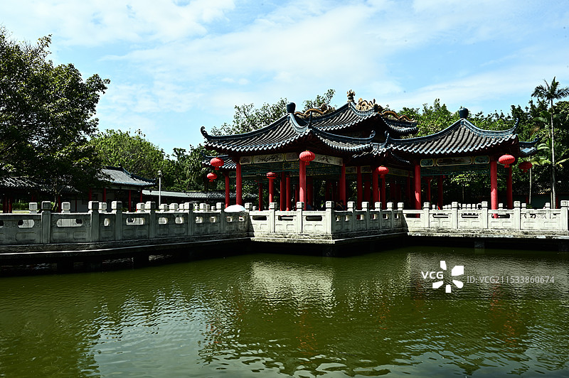 深圳龙园亭台楼阁的典雅与精致图片素材