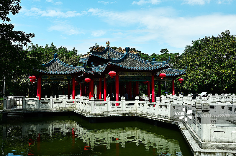 深圳龙园亭台楼阁的典雅与精致图片素材