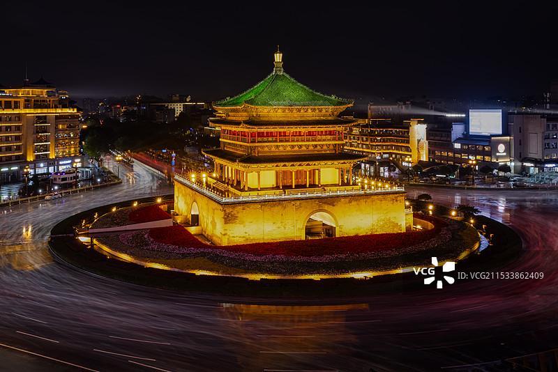 西安钟楼图片素材