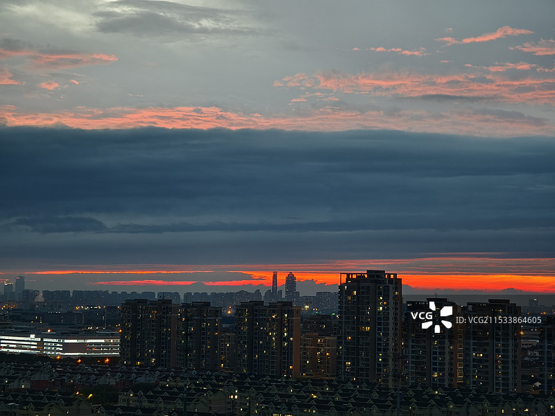 落日下的苏州图片素材