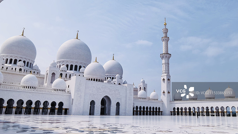 白色清真寺图片素材