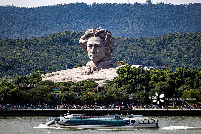 长沙橘子洲伟人像图片素材
