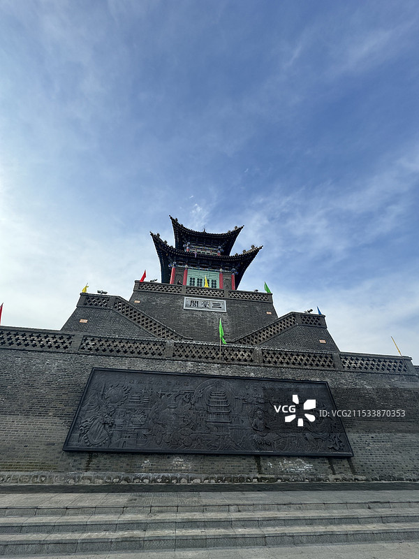 甘肃兰州兰山公园三台阁图片素材