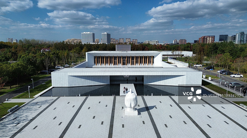 上海五大新城之一的奉贤新城城市景象—言子书院图片素材