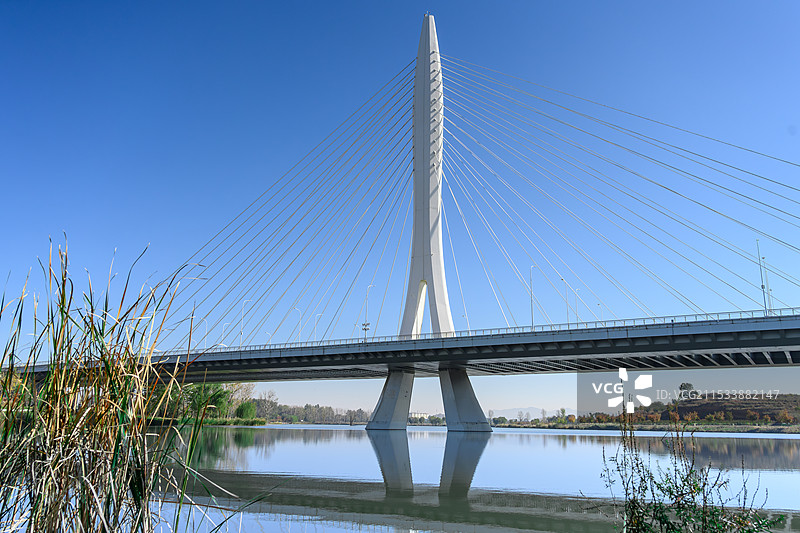 长治漳泽湖神农湖大桥图片素材