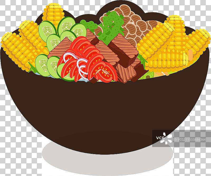 传统的生鲜农场餐碗菜肴图片素材