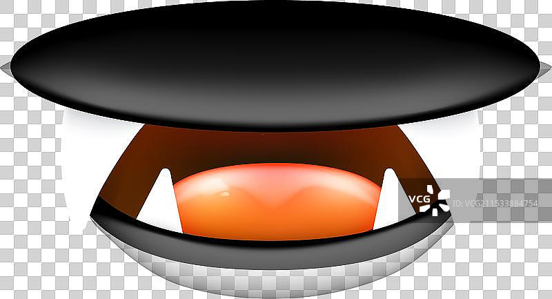 卡通张嘴露出獠牙的形象，背景为透明。图片素材