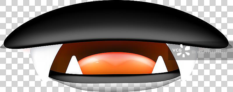 卡通张嘴露出獠牙的形象，背景为透明。图片素材