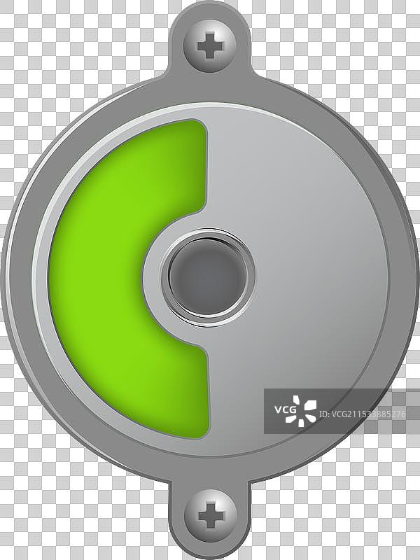 绿色和红色圆形金属厕所或洗手间锁图片素材