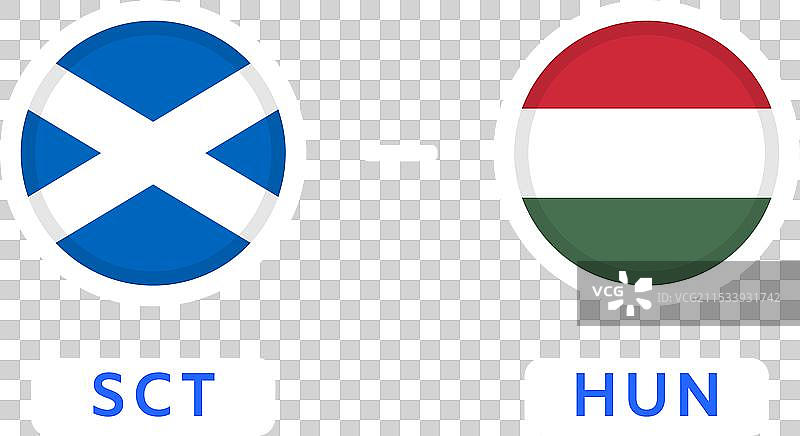 苏格兰与匈牙利比赛设计元素旗帜图片素材