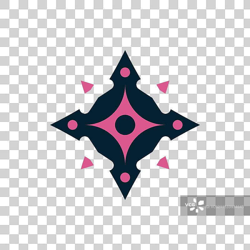 阿拉伯马赛克几何徽章图片素材