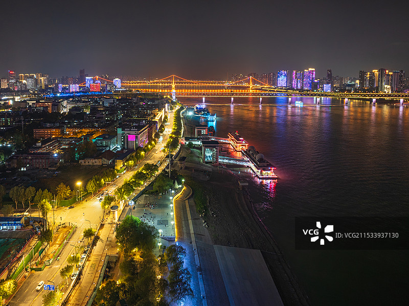 湖北武汉城市夜景图片素材