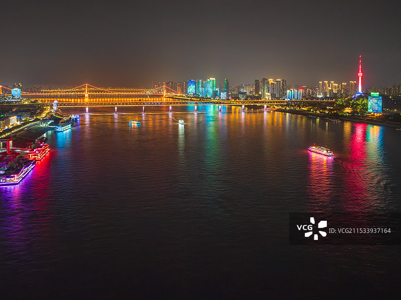 湖北武汉城市夜景图片素材
