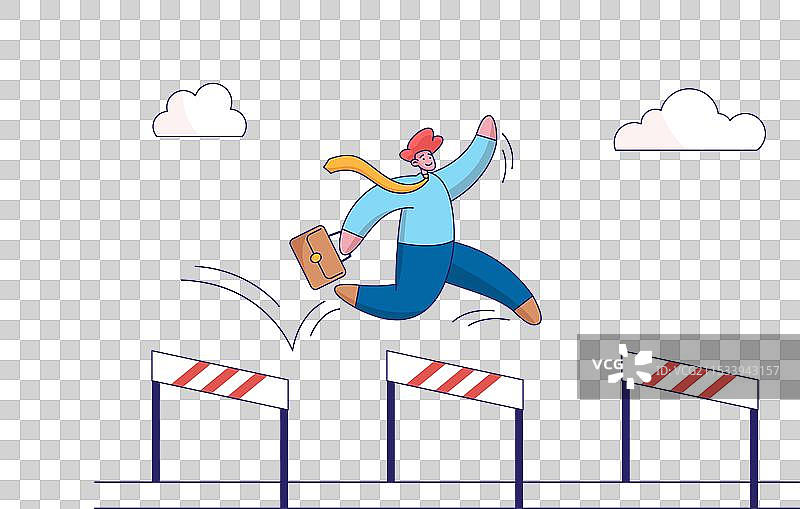 成功之旅或追求理想的克服概念图片素材