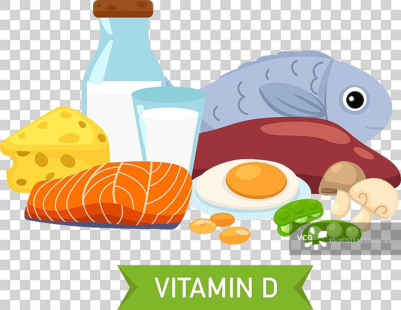 维生素D的食物来源图片素材
