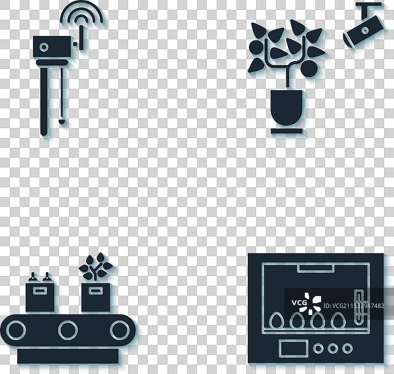 设置路由器和鸡蛋孵化器的Wi-Fi信号图片素材