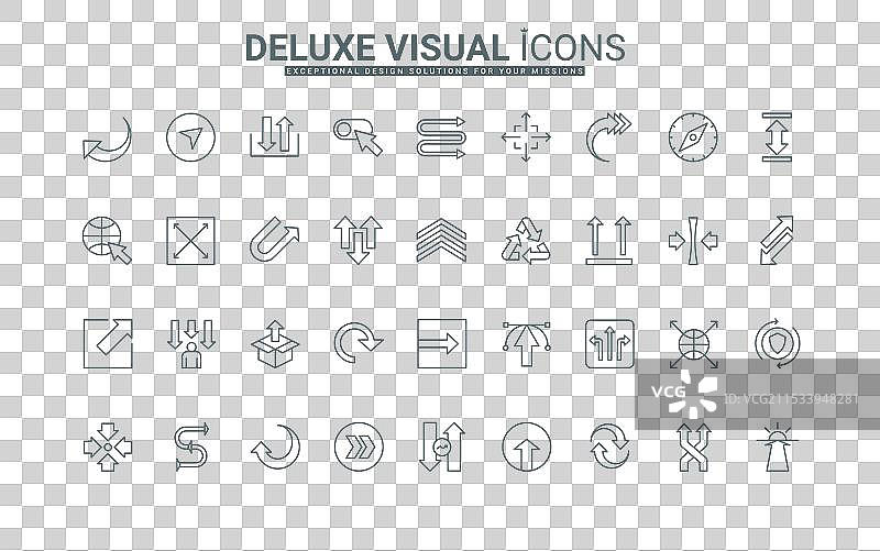 箭头线图标集 交通标志 更新与图片素材