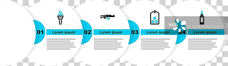 设置线条子弹军事等级冲锋枪和图片素材
