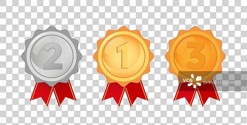 铜牌、银牌和金牌图片素材