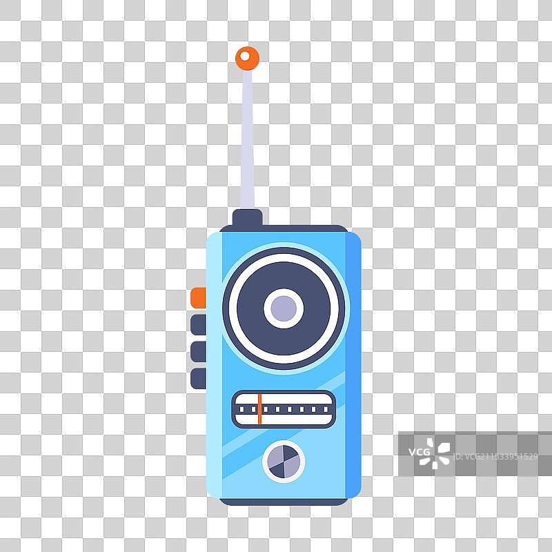 蓝色儿童收音机图片素材