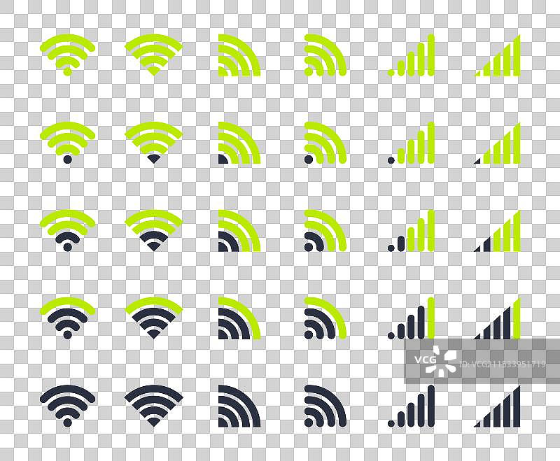 智能手机 WiFi 信号图标 WiFi 指示器图片素材