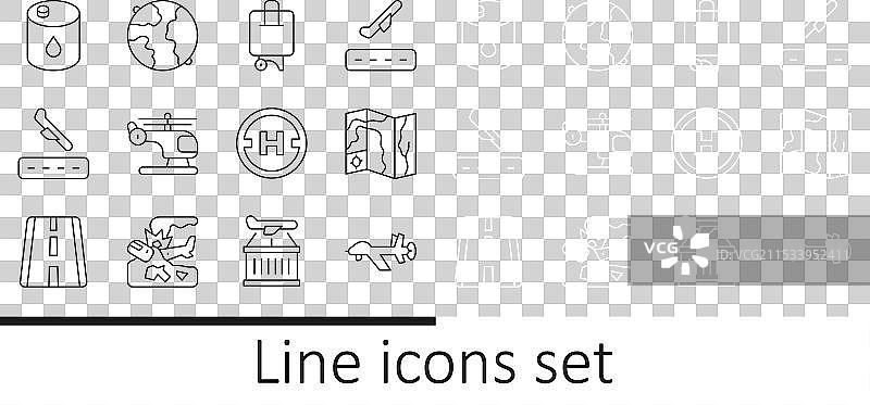 设置航线无人机世界旅行地图行李箱图片素材