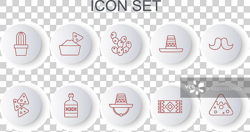 墨西哥风格的地毯，上面有线条、玉米片和仙人掌图案图片素材