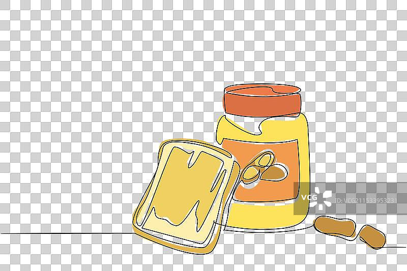 连续一笔画出一片面包图片素材