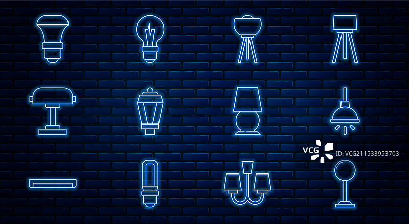 线条落地灯 吊灯 花园灯 桌子灯图片素材