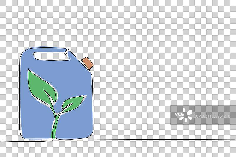 单一连续线条绘制的油桶图片素材