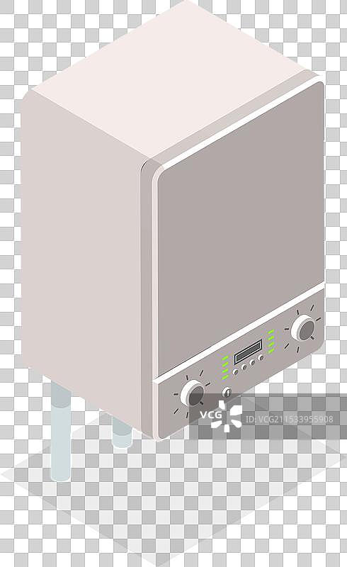 3D等距平面图的暖通空调系统图片素材